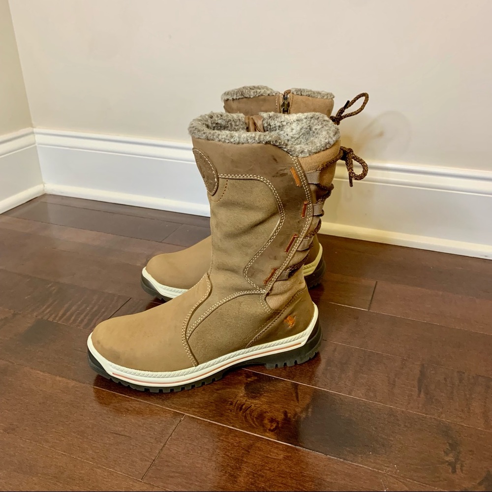 Santana Canada Mayer Luxe Leather Waterproof Tall Winter Boots Shoe Women Size 6